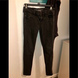 American Eagle Black Jegging style jeans- Size 4